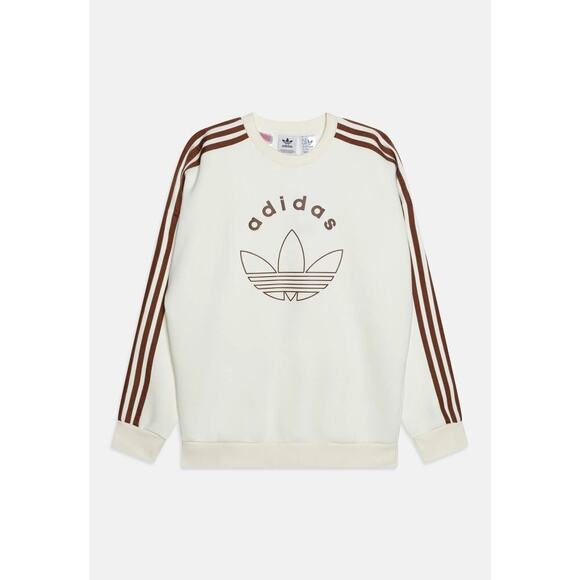 NWT adidas Originals Crew Junior Sweatshirt White Unisex Size Medium - Picture 1 of 6